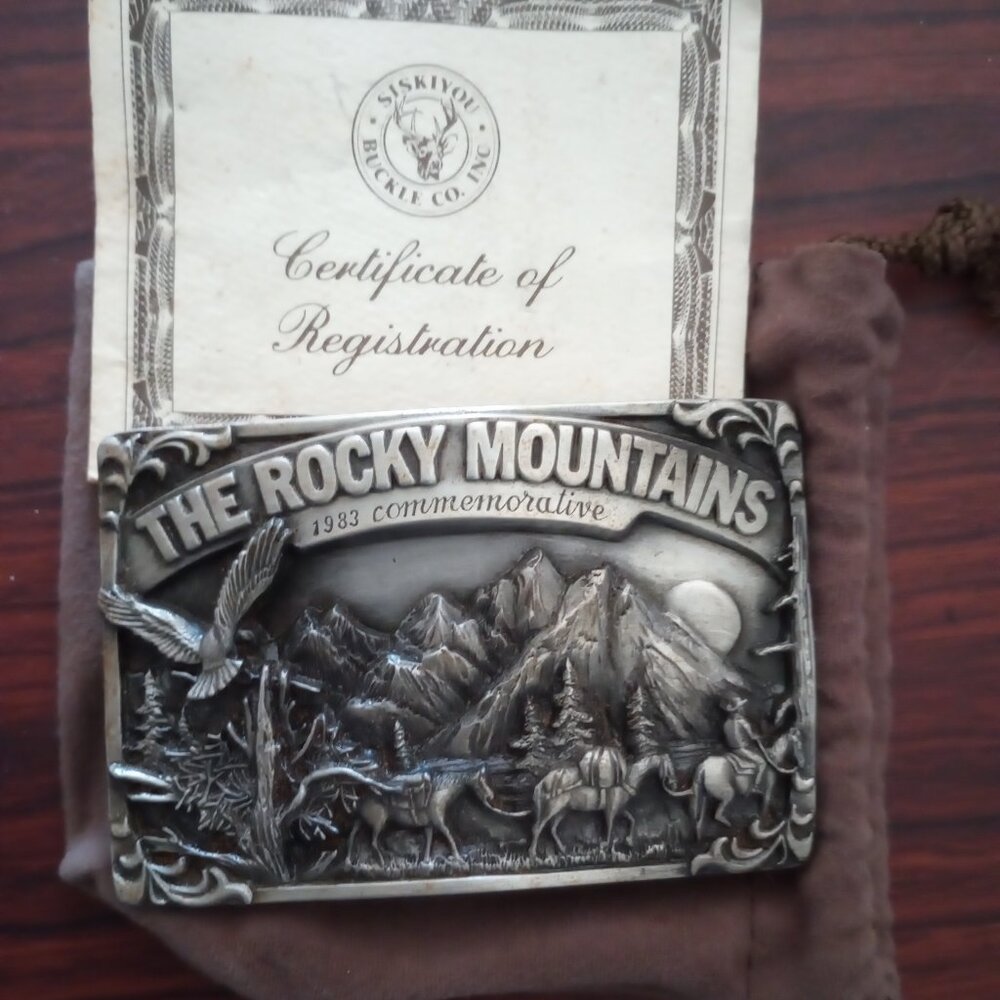 1983 Commemorative Vintage, Collectable Siskiyou Belt Buckle